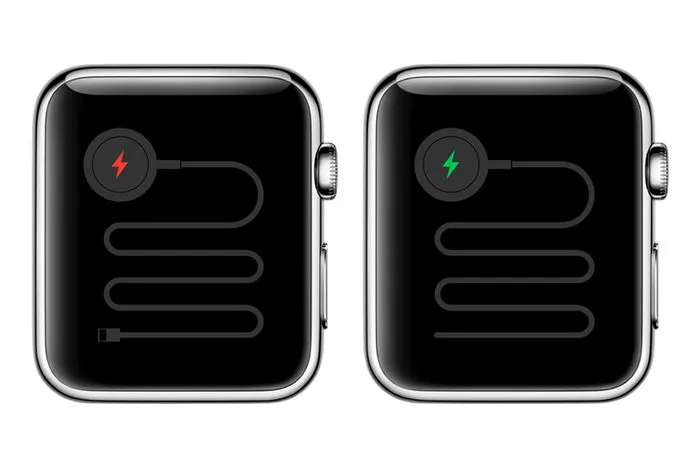 Charging indicator on the Apple Watch