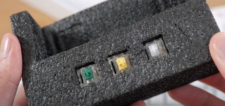 Get 3 switches each colored Green, Yellow, and White