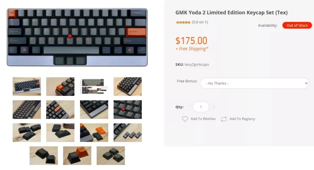 GMK Yoda 2 Limited Edition Keycap Set (Tex)