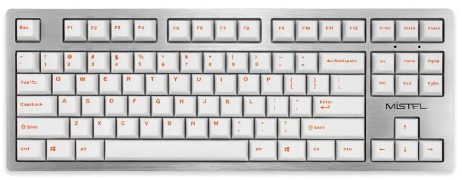Mistel Doubleshot PBT Orange Letter Keycaps Set