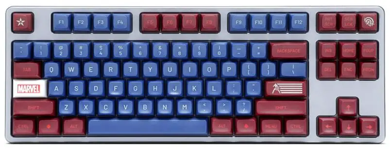 Drop + Marvel Captain America Custom MT3 Keycap Set