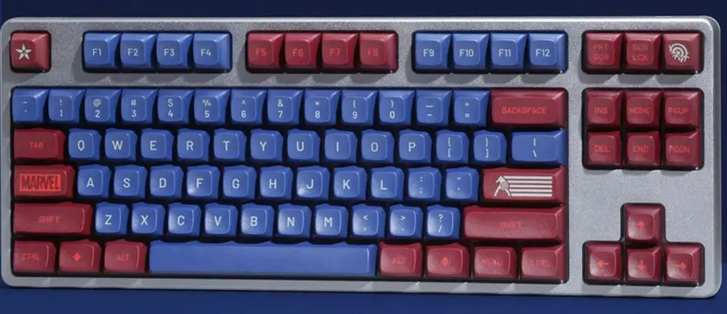Drop + Marvel Captain America Custom MT3 Keycap Set
