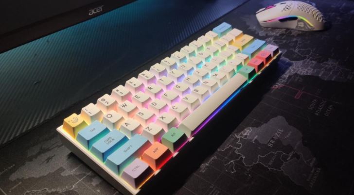 HK Gaming Dye Sublimation Chalk Keycaps