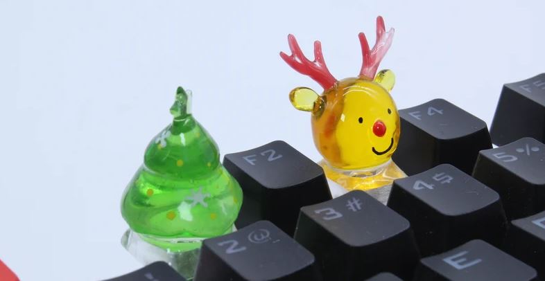 Christmas Themed Transparent Keycaps