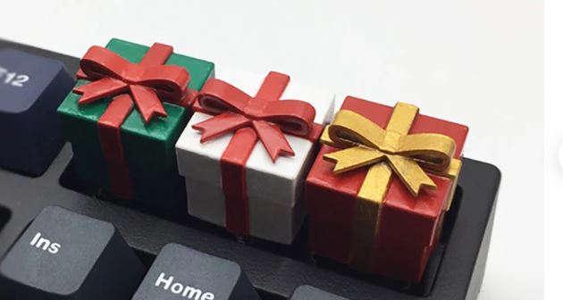 Gift Present Box Keycaps Handmade Resin Custom Artisan