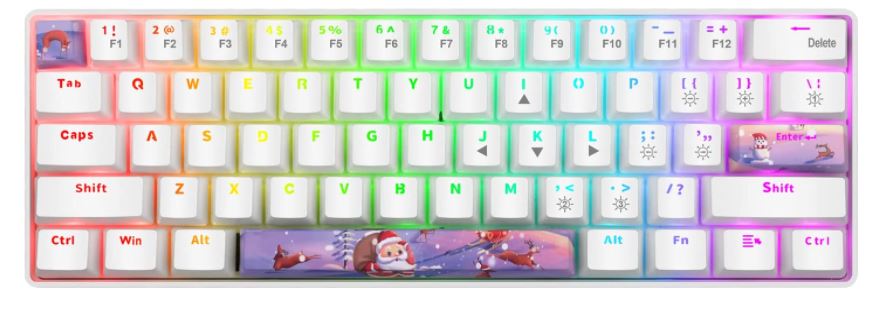 RedThunder Christmas 60% Wired Mechanical Gaming Keyboard