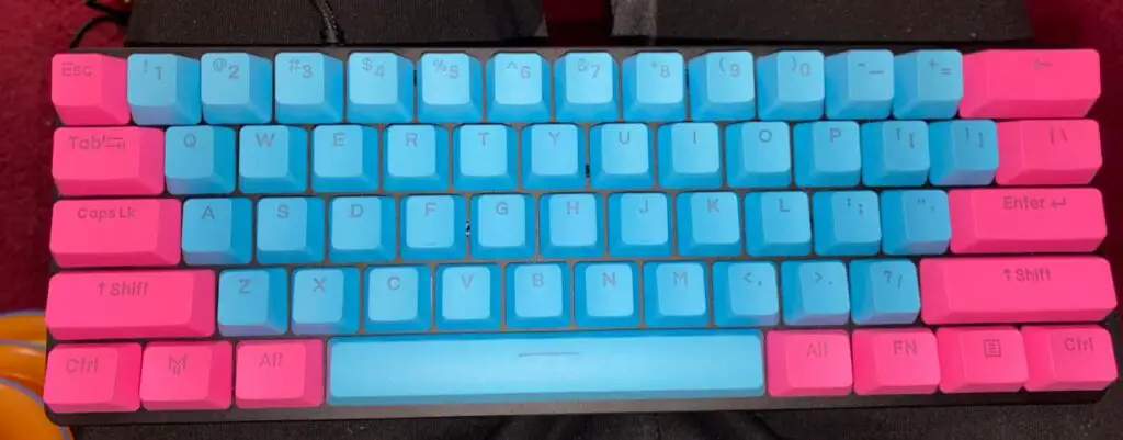 CORN Pink/Blue OEM Profile PBT Thick Keycaps