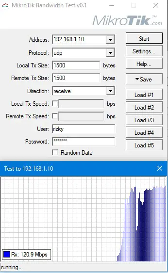 Mikrotik Bandwidth Test from Client (PC/Laptop)