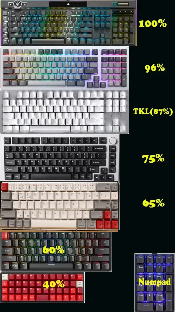 Different Keyboard Sizes