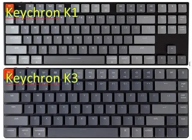 Keychron K1 vs Keychron K3: Main Differences